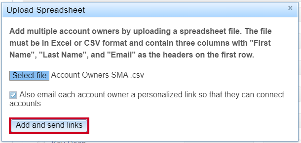 Add and Send links
