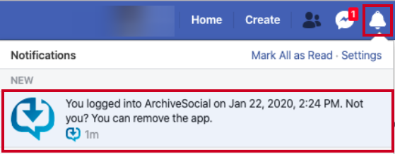 Facebook Notification.
