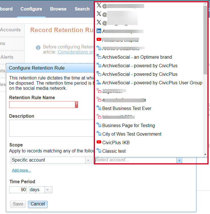 Specific account scope.
