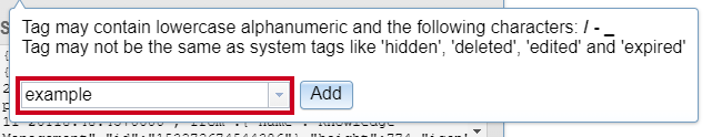 type in tag name
