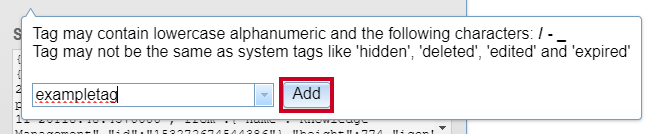 Add Tag example