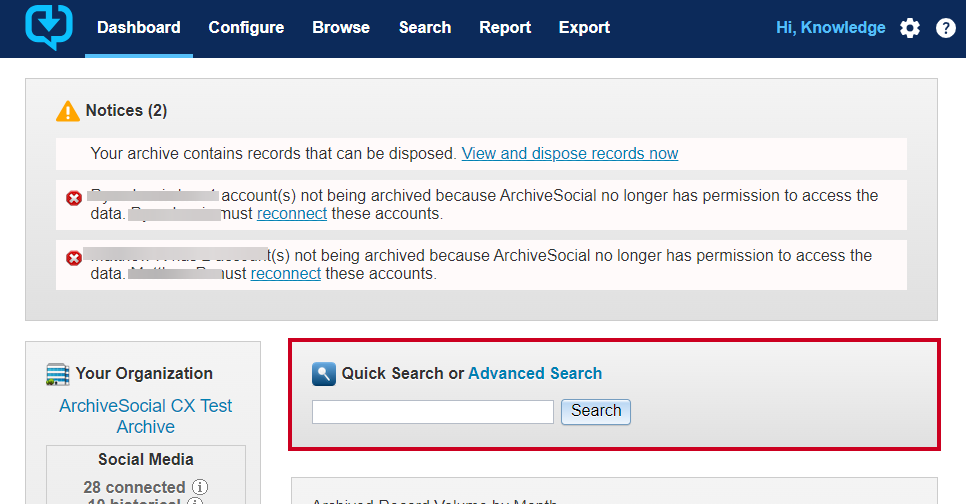 Quick search