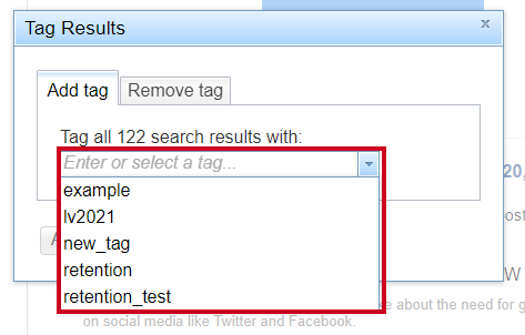 select tag from dropdown