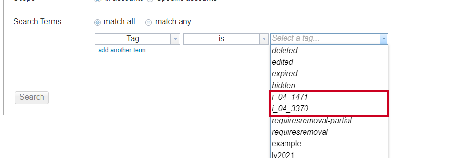 Third drop-down.