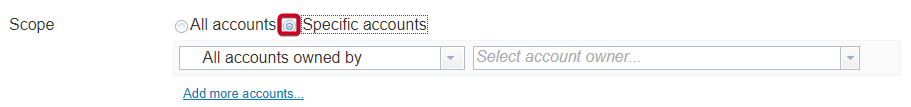 social media archiving advanced search page with the specific accounts radio button highlighted under the scope section.png