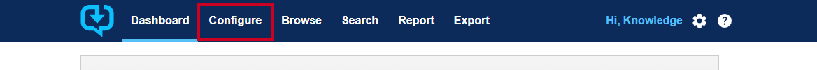 Social Media Archiving's Configure tab.