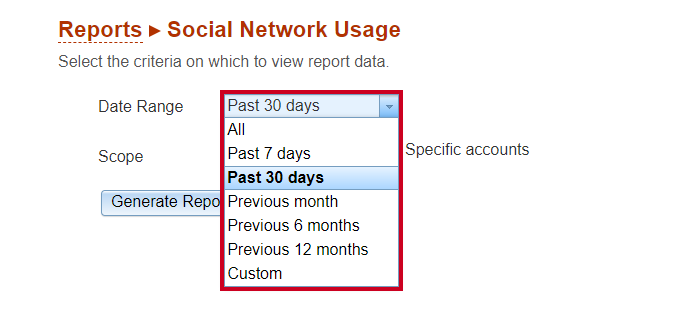 Select date range