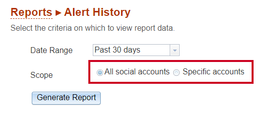 Alert History Scope