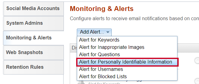 Alert for Personal Information dropdown.png