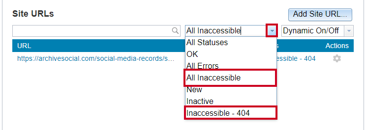 Dropdown inaccessilbe options.